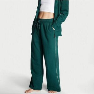 Victoria's Secret Cotton Fleece Wide Leg Lounge Pants